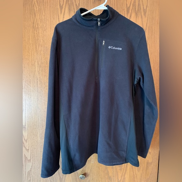 Columbia Lightweight Fleece 1/2 Zip Black Size L - Picture 1 of 8